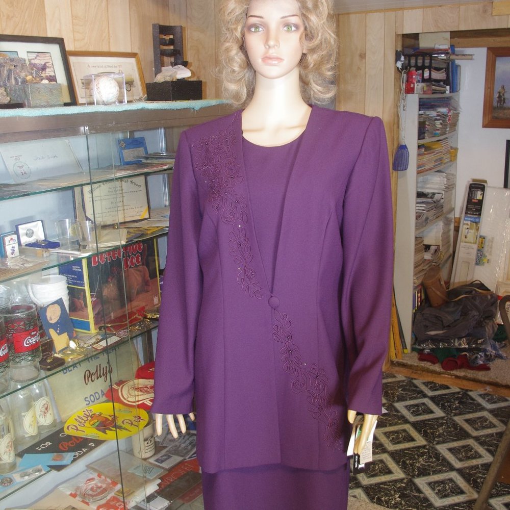STUDIO 1 OF NEW YORK,  SIZE- 14 , COLOR- EGGPLANT